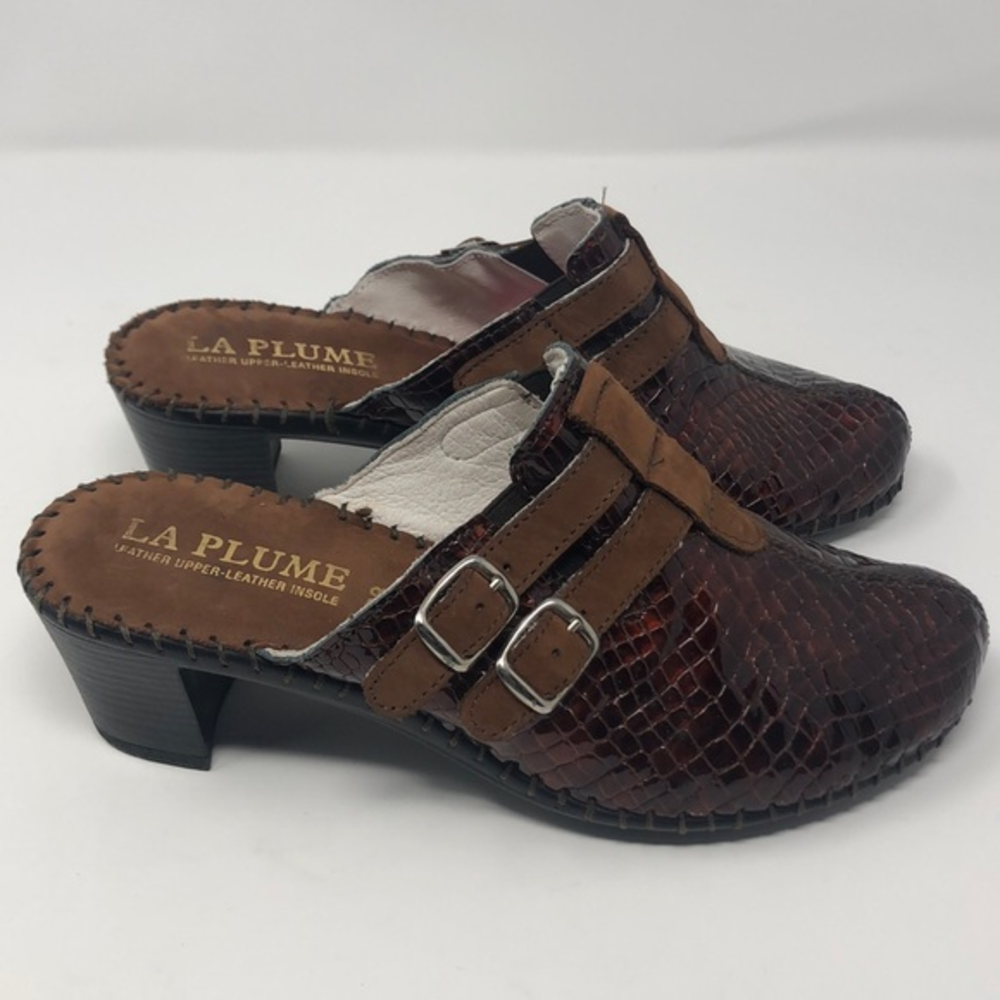 La‎ Plume Leather Mules